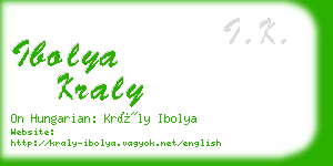 ibolya kraly business card